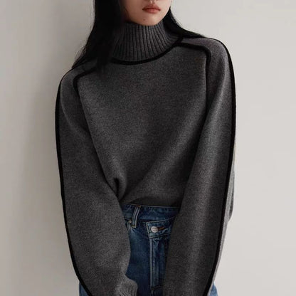 CLAIRE-PULL COL ROULÉ ÉLÉGANT