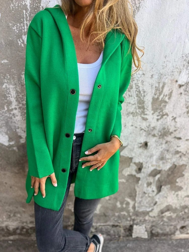 Cardigan vivatelle à Boutons avec Capuche