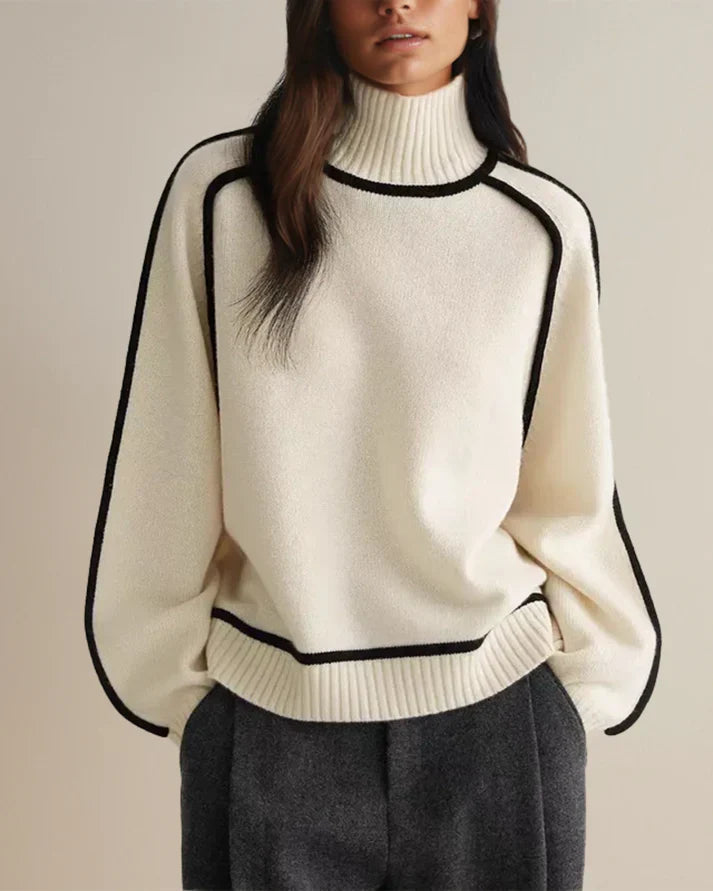 CLAIRE-PULL COL ROULÉ ÉLÉGANT