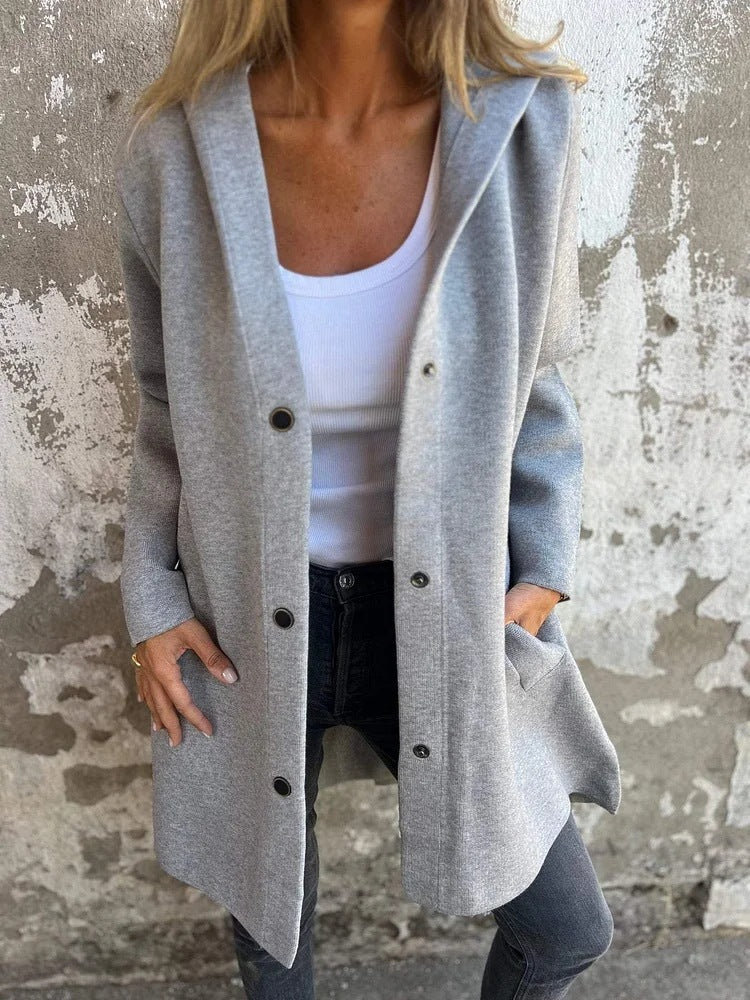 Cardigan vivatelle à Boutons avec Capuche