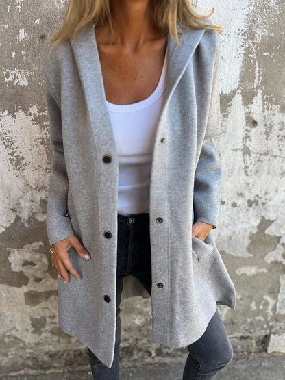 Cardigan vivatelle à Boutons avec Capuche