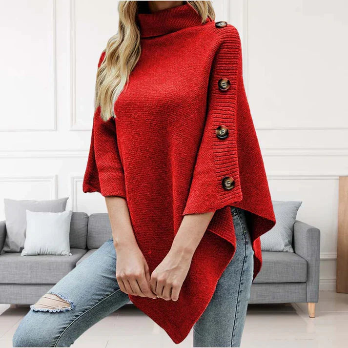 Pull vivatelle Décontracté en Tricot de Couleur Unie
