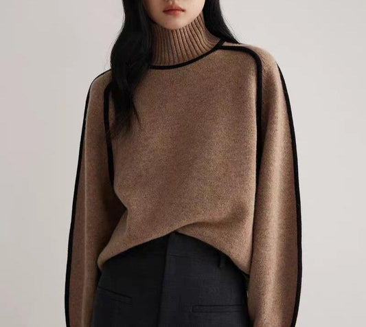 CLAIRE-PULL COL ROULÉ ÉLÉGANT