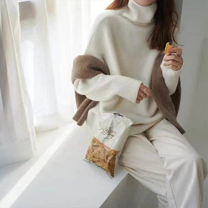 Pull vivatelle Cachemire Col Montant