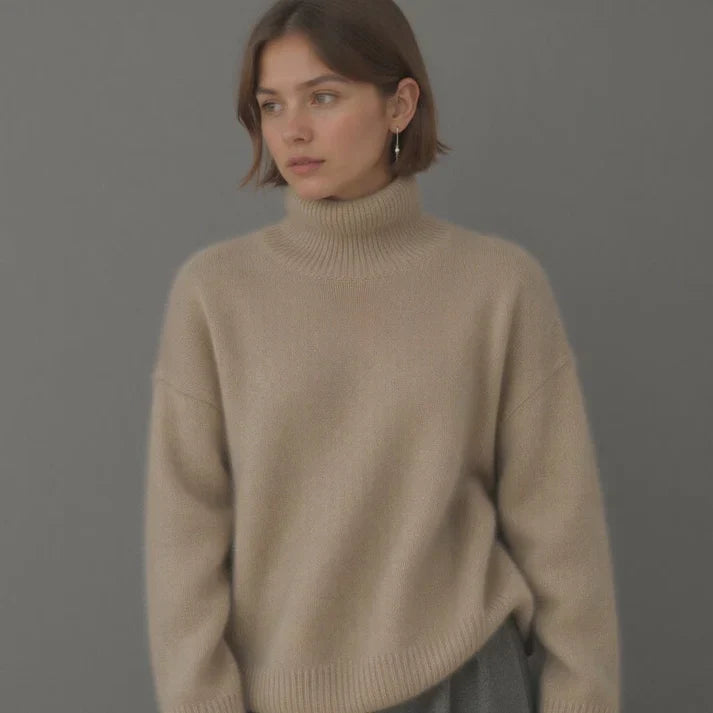 Pull vivatelle Cachemire Col Montant