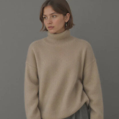 Pull vivatelle Cachemire Col Montant